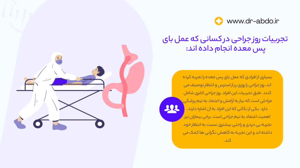 تجربیات روز جراحی در کسانی که عمل بای پس معده انجام داده اند